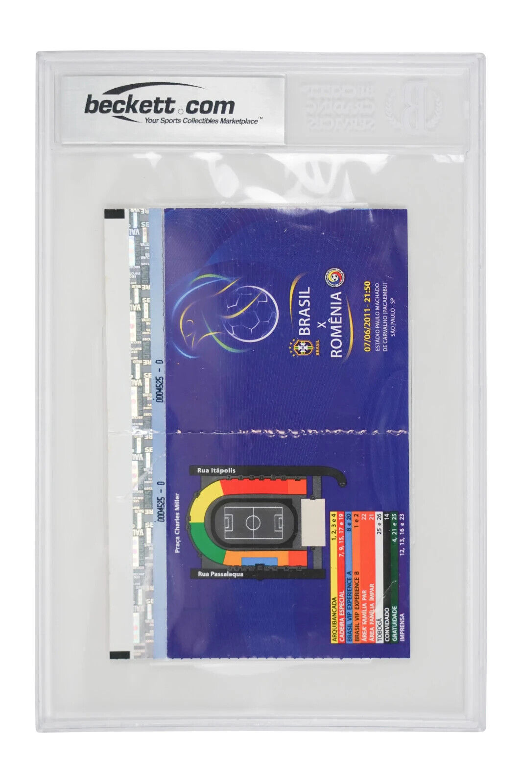 Ronaldo Nazario Signed 2011 Last Game for Brazil FC Match Pass – BGS 7
